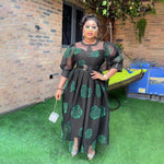 HDAfricanDress Plus Size African Party Dresses For Women 2024 New Kaftan Print Maxi Long Dress 6013
