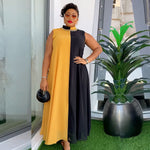HDAfricanDress Elegant African Dresses For Women 2024 New Casual Vestidos Sleeveless Chiffon Dress