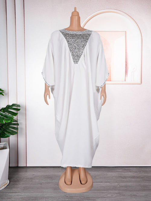 HDAfricanDress Abayas For Women Dubai Luxury African Muslim Fashion Dress 2024 Caftan Boubou Robe 102