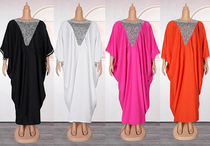 HDAfricanDress Abayas For Women Dubai Luxury African Muslim Fashion Dress 2024 Caftan Boubou Robe 108