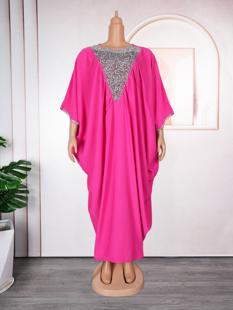 HDAfricanDress Abayas For Women Dubai Luxury African Muslim Fashion Dress 2024 Caftan Boubou Robe 112