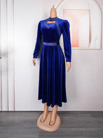 HDAfricanDress Plus Size Dubai Luxury Dresses For African Women 2024 New Ankara Turkey Velvet Outfits 603
