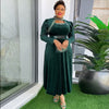 HDAfricanDress Plus Size Dubai Luxury Dresses For African Women 2024 New Ankara Turkey Velvet Outfits 608