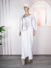 HDAfricanDress African Women Traditional Party Dress Embroidery 2024 Ramadan White Ankara Robe 105