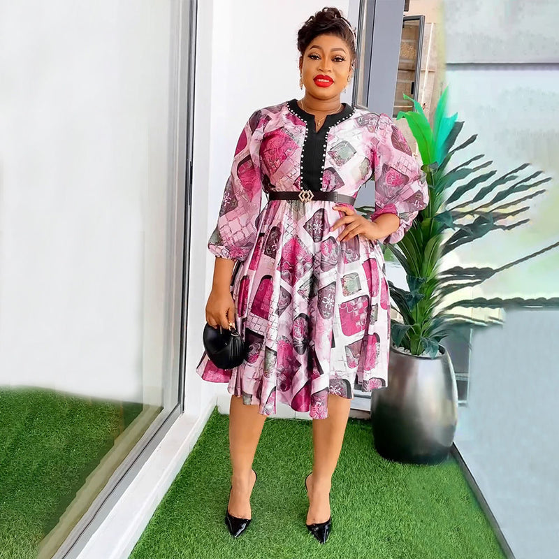 HDAfricanDress African Women 2024 Muslim Chiffon Print Dress hdafricandress HDAfricanDress African Women 2024 Muslim Chiffon Print Dress hdafricandress