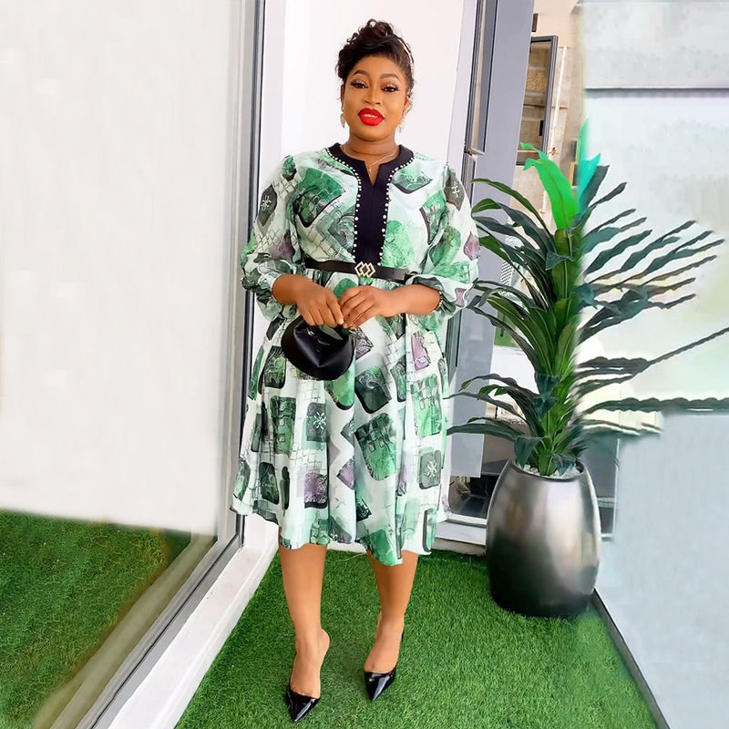 african print dresses with chiffon Chiffon & Organza Digital Printing Dress Designing with Butterfly Detail