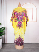 HDAfricanDress Elegant African Dresses For Women Muslim Print Boubou Abayas Robe Dashiki Ankara Outfit 105
