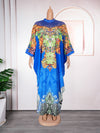 HDAfricanDress Elegant African Dresses For Women Muslim Print Boubou Abayas Robe Dashiki Ankara Outfit 117