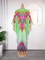 HDAfricanDress Elegant African Dresses For Women Muslim Print Boubou Abayas Robe Dashiki Ankara Outfit 118