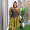 HDAfricanDress Plus Size African Wedding Party Dresses For Women 2024 New Dashiki Ankara Evening Gown 601