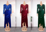 HDAfricanDress African Party Long Dresses For Women 2024 New Dashiki Ankara Sequin Evening Turkey Outfits 608