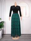 HDAfricanDress African Party Dresses For Women 2024 New Fashion Ankara Velvet Elegant Turkey Muslim Dress 6011