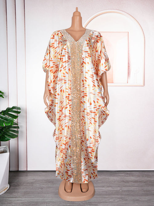 HDAfricanDress African Women Luxury Muslim Fashion 2024 Caftan Marocain Party Dresses Boubou Robe 115