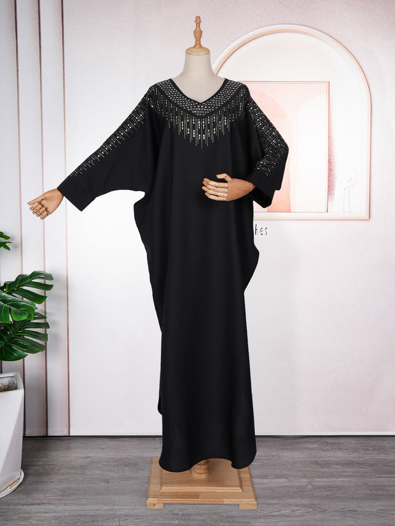 HDAfricanDress Abayas For Women Luxury 2024 African Muslim Fashion Dress Caftan Marocain Boubou Robe 603