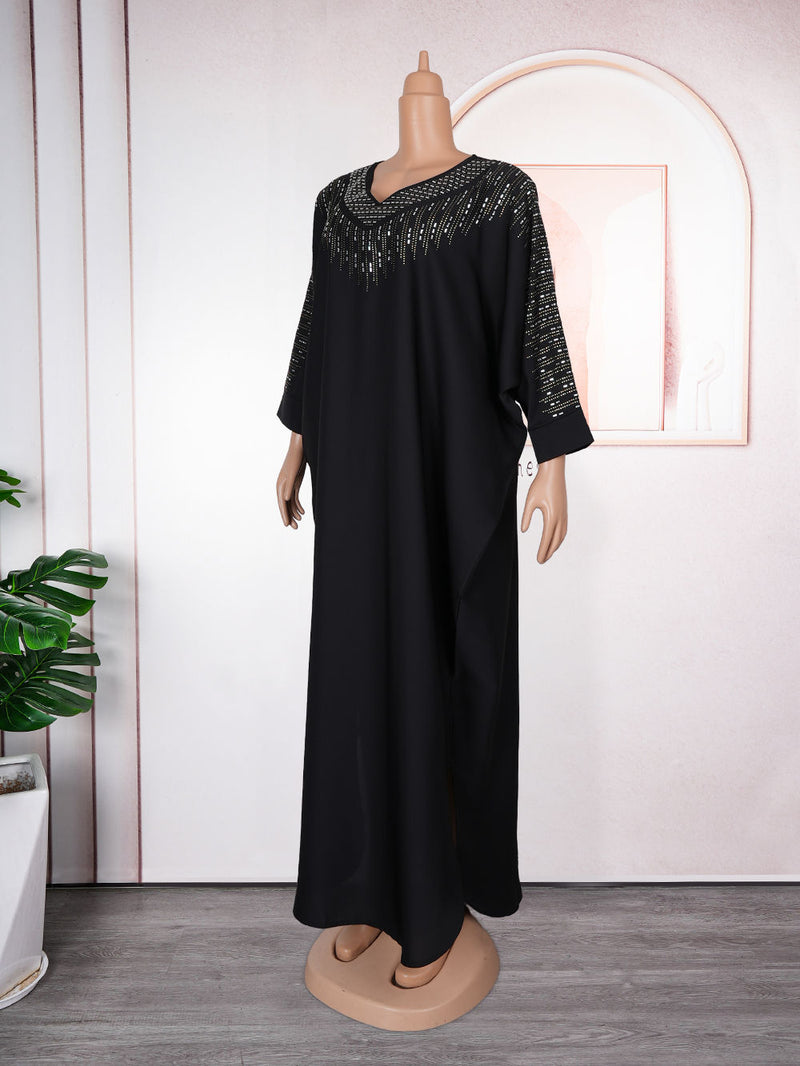 HDAfricanDress Abayas For Women Luxury 2024 African Muslim Fashion Dress Caftan Marocain Boubou Robe 604