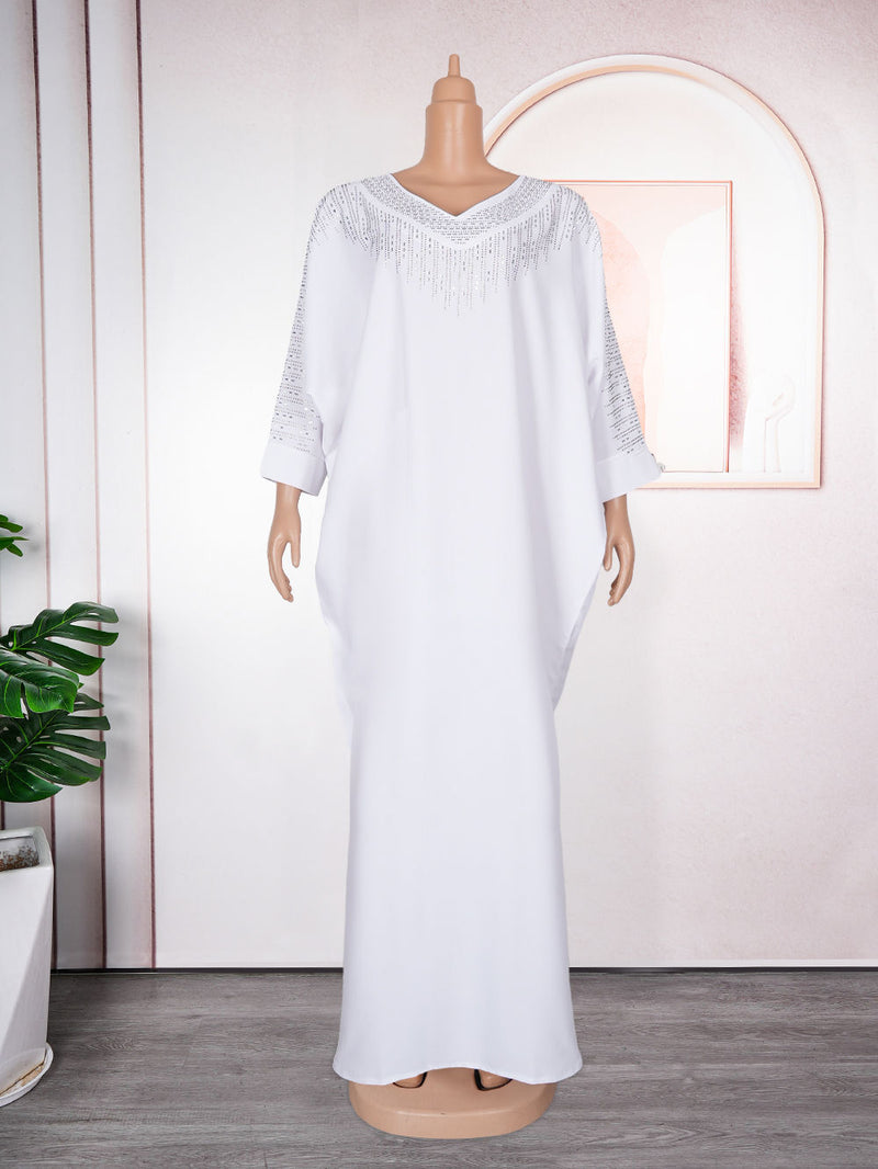 HDAfricanDress Abayas For Women Luxury 2024 African Muslim Fashion Dress Caftan Marocain Boubou Robe 6010