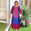 HDAfricanDress 2024 Embroidery Bazin Riche African Dresses For Women Ankara Robe Boubou Dashiki Dress 1013