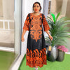 HDAfricanDress 2024 Embroidery Bazin Riche African Dresses For Women Ankara Robe Boubou Dashiki Dress 1015