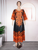 HDAfricanDress 2024 Embroidery Bazin Riche African Dresses For Women Ankara Robe Boubou Dashiki Dress 1016