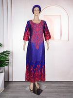 HDAfricanDress African Dresses For Women Ankara Robe Boubou 2024 Dashiki Bazin Embroidery Dress 1010