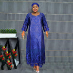 HDAfricanDress African Dress For Women 2024 Embroidery Bazin Riche Ankara Ramadan Wedding Party Clothing 101
