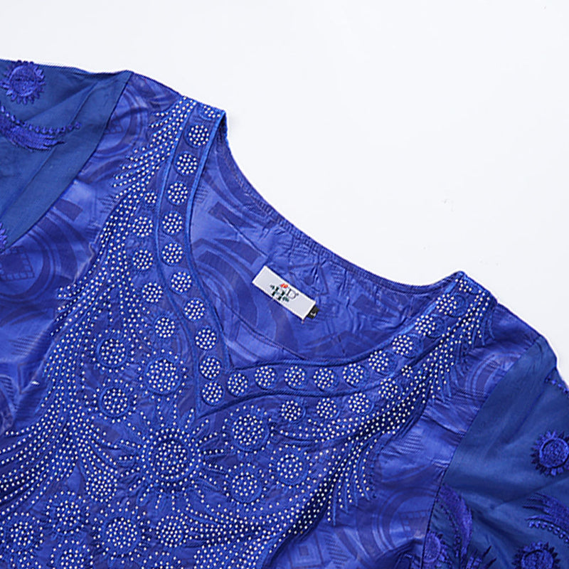 HDAfricanDress African Dress For Women 2024 Embroidery Bazin Riche Ankara Ramadan Wedding Party Clothing 105