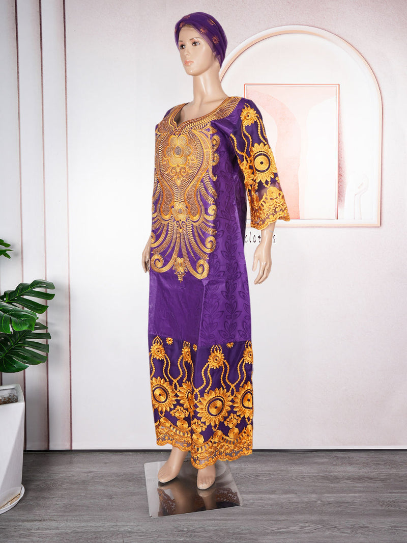 HDAfricanDress African Dresses For Women Bazin Riche Embroidery Dress Ankara Robe 2024 New Arrivals 103
