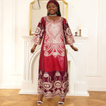 HDAfricanDress African Dresses For Women Bazin Riche Embroidery Dress Ankara Robe 2024 New Arrivals 1010