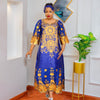 HDAfricanDress African Dress For Women Embroidery Blue Bazin Riche 2024 Boubou Ankara Dashiki Clothing 101