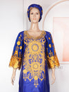 HDAfricanDress African Dress For Women Embroidery Blue Bazin Riche 2024 Boubou Ankara Dashiki Clothing 105