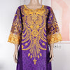 HDAfricanDress African Dress For Women Embroidery Bazin Riche Purple With Turban Wedding party 105
