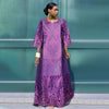 HDAfricanDress African Dresses For Women Traditional Bazin Purple Blue Embroidery Lace Dress Robe 101