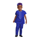 HDAfricanDress African Children Shirt Pant 2 Pieces Set For Boys 2023 Summer Dashiki Short Sleeve 101