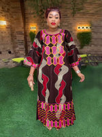 HDAfricanDress African Dresses For Women Ankara Robe Ramadan 2024 Traditional Dashiki Maxi Clothes 112
