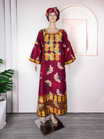 HDAfricanDress African Dresses For Women Ankara Robe Ramadan 2024 Traditional Dashiki Maxi Clothes 118