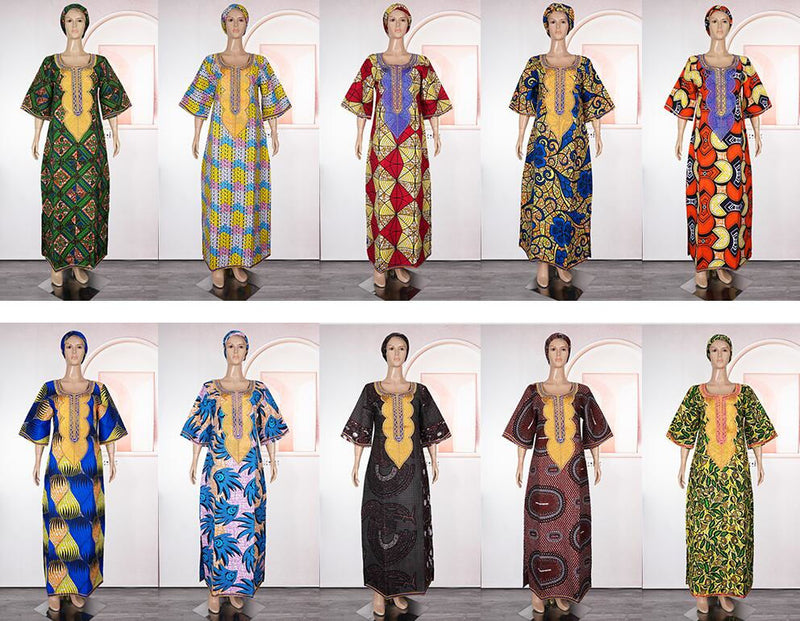 HDAfricanDress African Dresses For Women Ramadan Wedding Party Traditional Ankara 2024 Prom Clothes 109