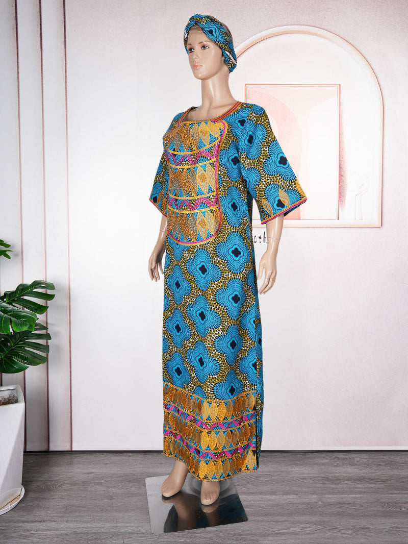 HDAfricanDress 2024 New Arrivals African Dresses For Women Wax Cloth Dashiki Bazin Ankara Traditional Clothes 103