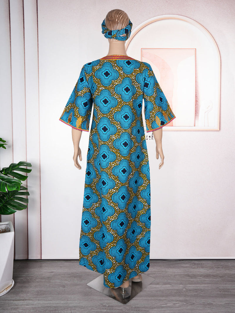 HDAfricanDress 2024 New Arrivals African Dresses For Women Wax Cloth Dashiki Bazin Ankara Traditional Clothes 104