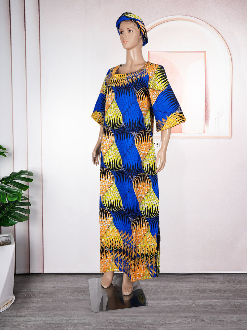HDAfricanDress African Dresses For Women 2024 Ankara Robe Ramadan Party Gowns Dashiki Traditional Clothing 103