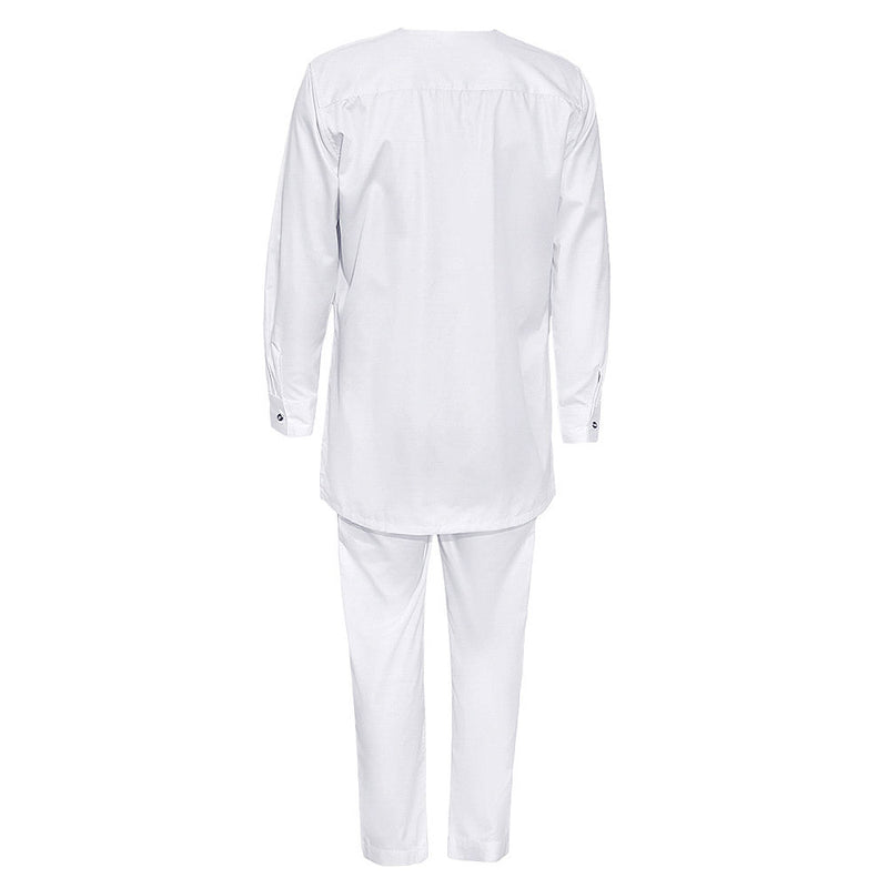 HDAfricanDress  Rich Bazin Original Embroidery White Clothing Men 3 PCS Set Party Occasion 106