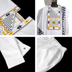 HDAfricanDress  Rich Bazin Original Embroidery White Clothing Men 3 PCS Set Party Occasion 108