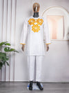 HDAfricanDress Tradition Men Outfit Riche Bazin Embroidery Shirt With Trouser 102