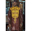 HDAfricanDress African Men Tradition Embroidery 2 Pcs Set White Brown Bazin Muslim Wedding Party Dashiki 109