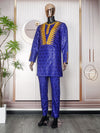 HDAfricanDress New Arrivals 2023 African Men Tradition Clothing Embroidery Top Pant 2 PCS Bazin Muslim Ramadan Dashiki 103