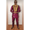 HDAfricanDress New Arrivals 2023 African Men Tradition Clothing Embroidery Top Pant 2 PCS Bazin Muslim Ramadan Dashiki 109