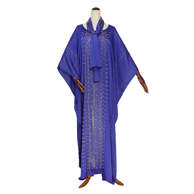 HDAfricanDress Dashiki Diamond Women Abaya Dubai Caftan Marocain Evening Gown 205