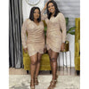 HDAfricanDress Slim Women Dress Elegant Fashion Lady V Neck Party Gowns Robe 101