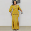 HDAfricanDress Two Piece Set Tops Skirt Suit Turkey Outfit Bubu Robe 106