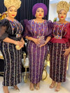 HDAfricanDres African Dresses for Women Elegant Luxury Velvet Evening Gowns Turkey Long Maxi 101