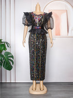 HDAfricanDres African Dresses for Women Elegant Luxury Velvet Evening Gowns Turkey Long Maxi 209